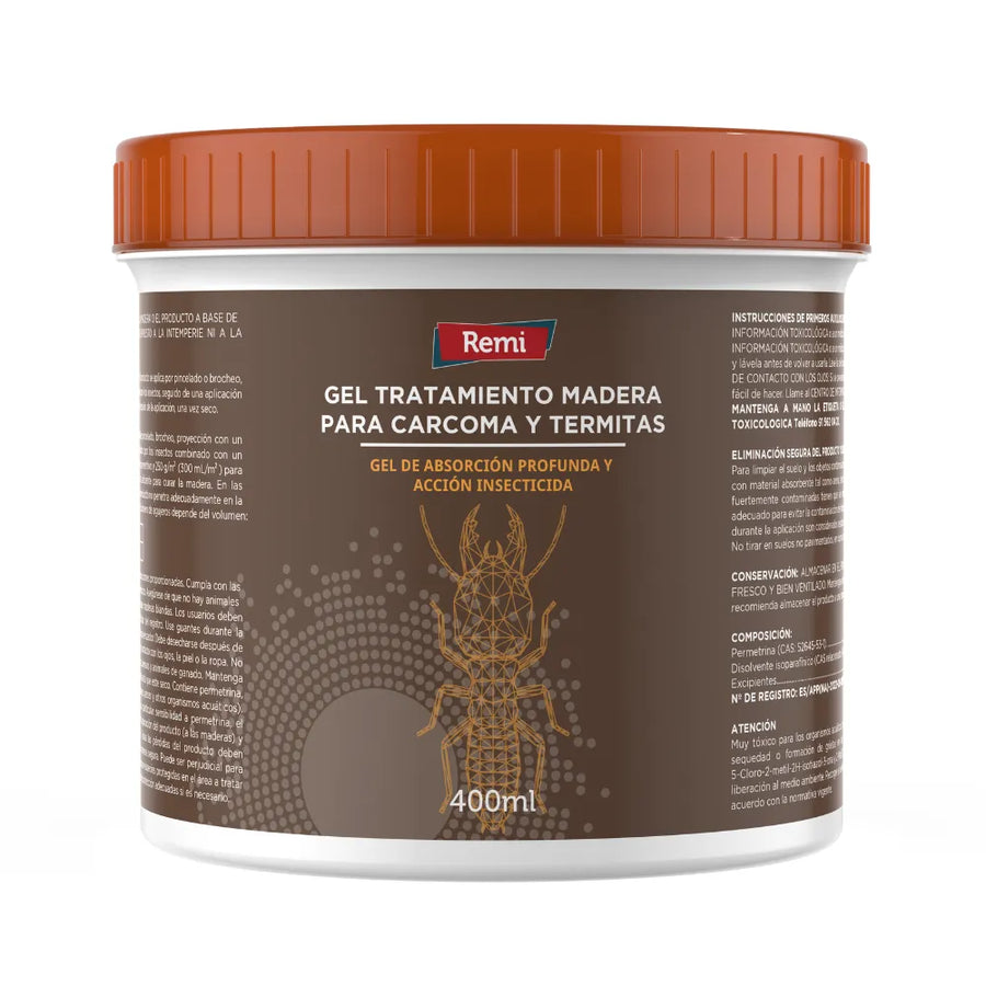 Gel Protector para Madera contra Carcoma y Termitas insecticida para madera con acción preventiva y curativa