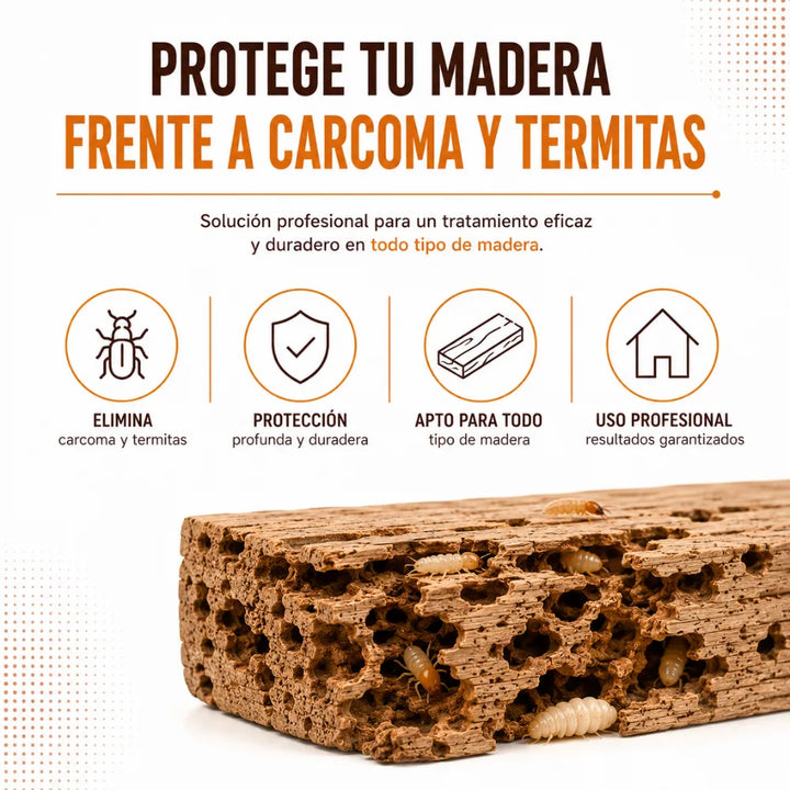 Gel Protector para Madera contra Carcoma y Termitas insecticida para madera con acción preventiva y curativa