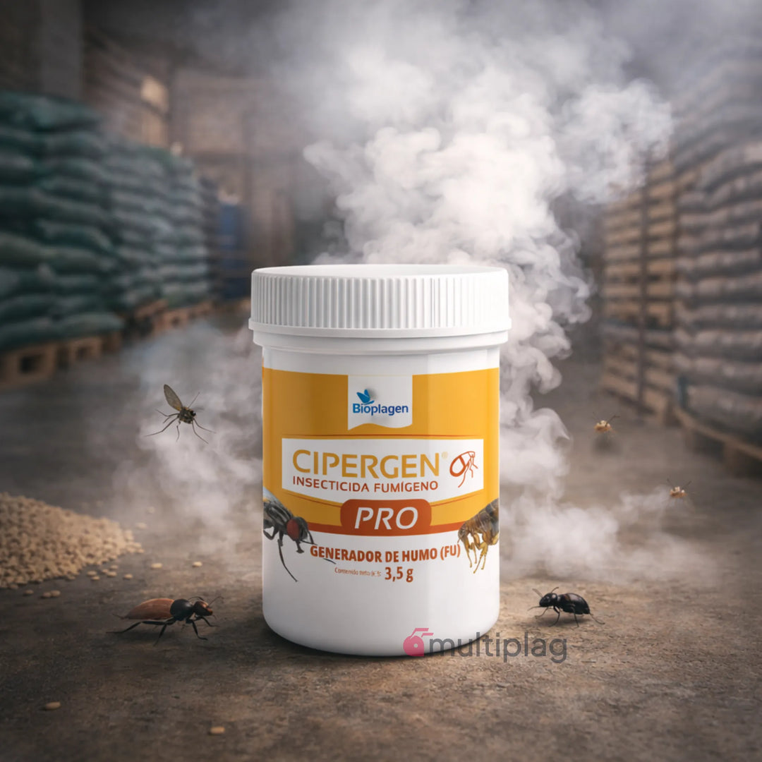 Fumígeno CIPERGEN PRO 3,5 g con permetrina para moscas, cucarachas y plagas del grano