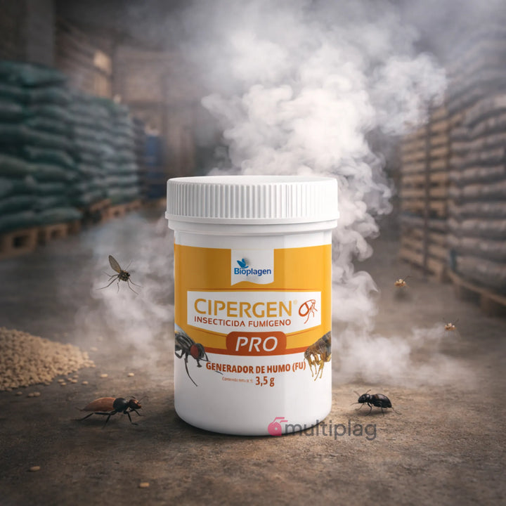 Fumígeno CIPERGEN PRO 3,5 g con permetrina para moscas, cucarachas y plagas del grano