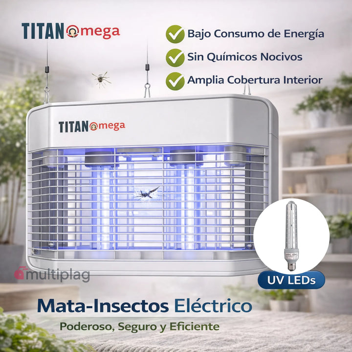 Insectocutor LED&nbsp;Titan Omega 2x10W hasta 180 m² profesional eléctrico