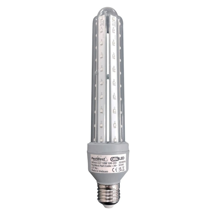 Bombilla UV LED 10W E27 PestWest para insectocutores profesionales Sunburst y Titan Omega