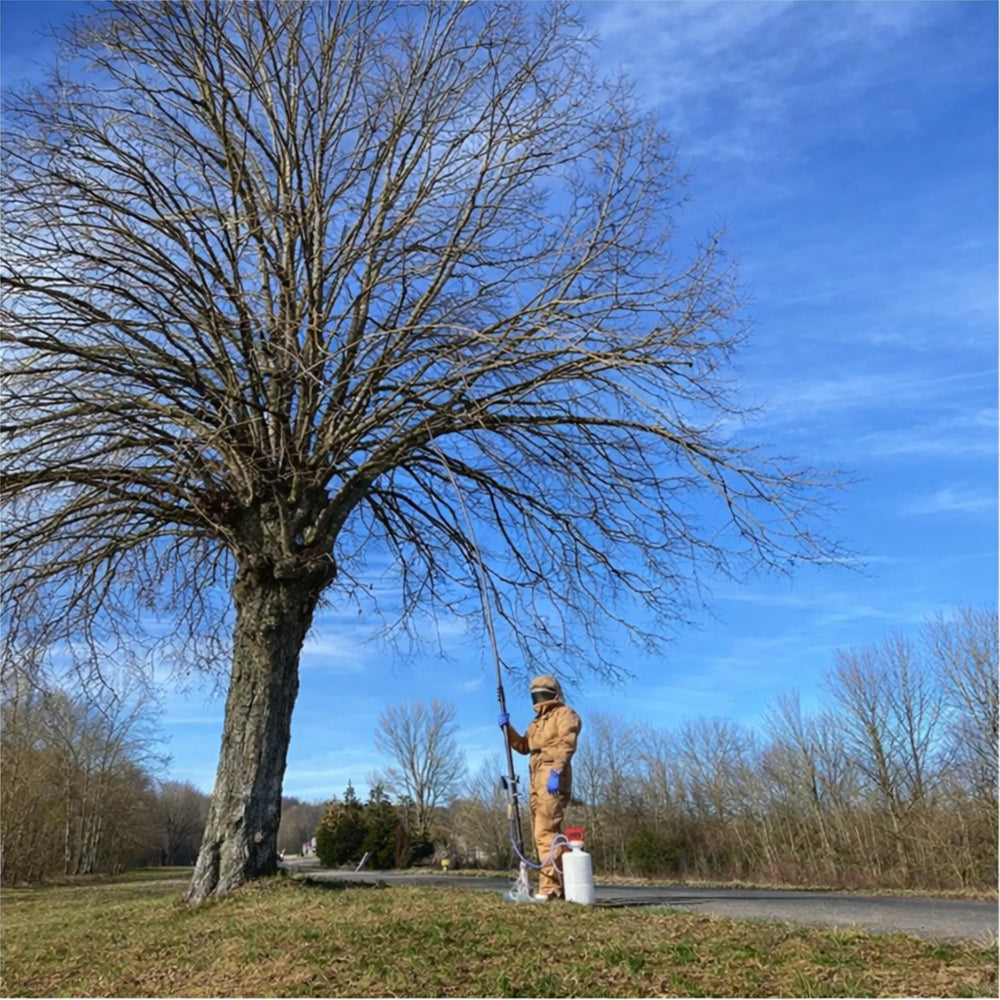 Lanza telescópica Mabi 15 m para tratamiento de avispa asiática con polvo en altura