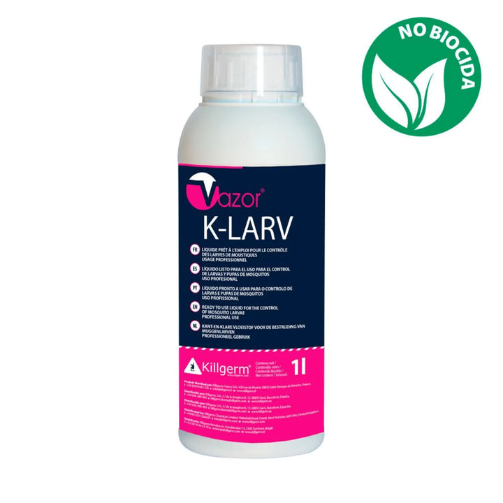 Larvicida Vazor K-Larv con acción física sin insecticidas