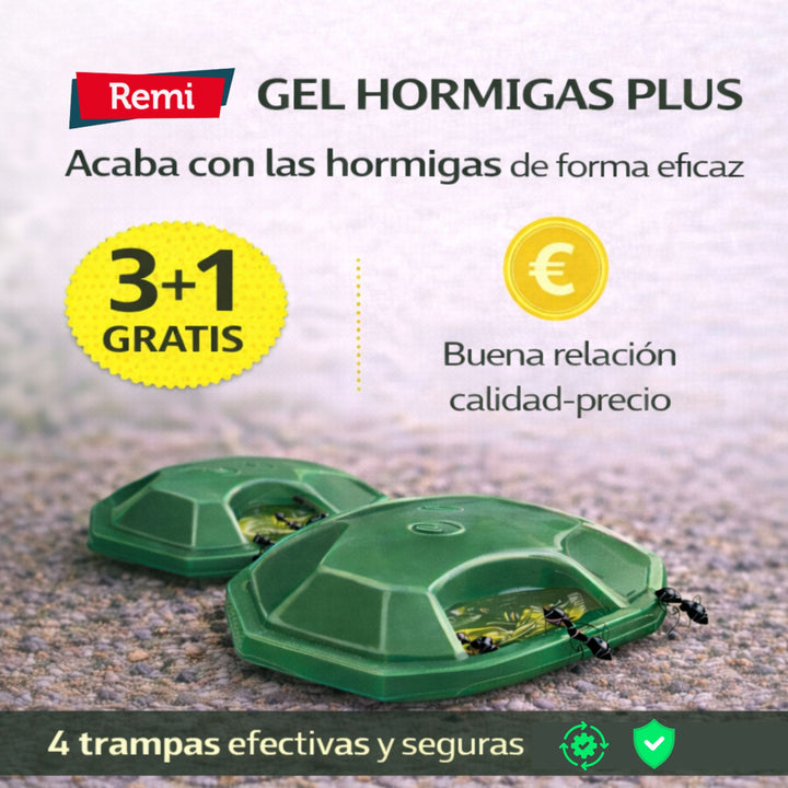 Pack 4 Trampas Gel Hormigas Plus – Control Eficaz de Hormigas Interior y Exterior