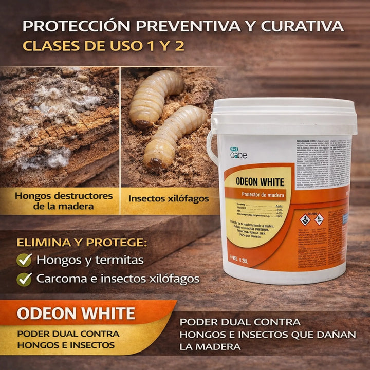 Protector madera Odeon White gel insectos xilófagos termita y carcoma