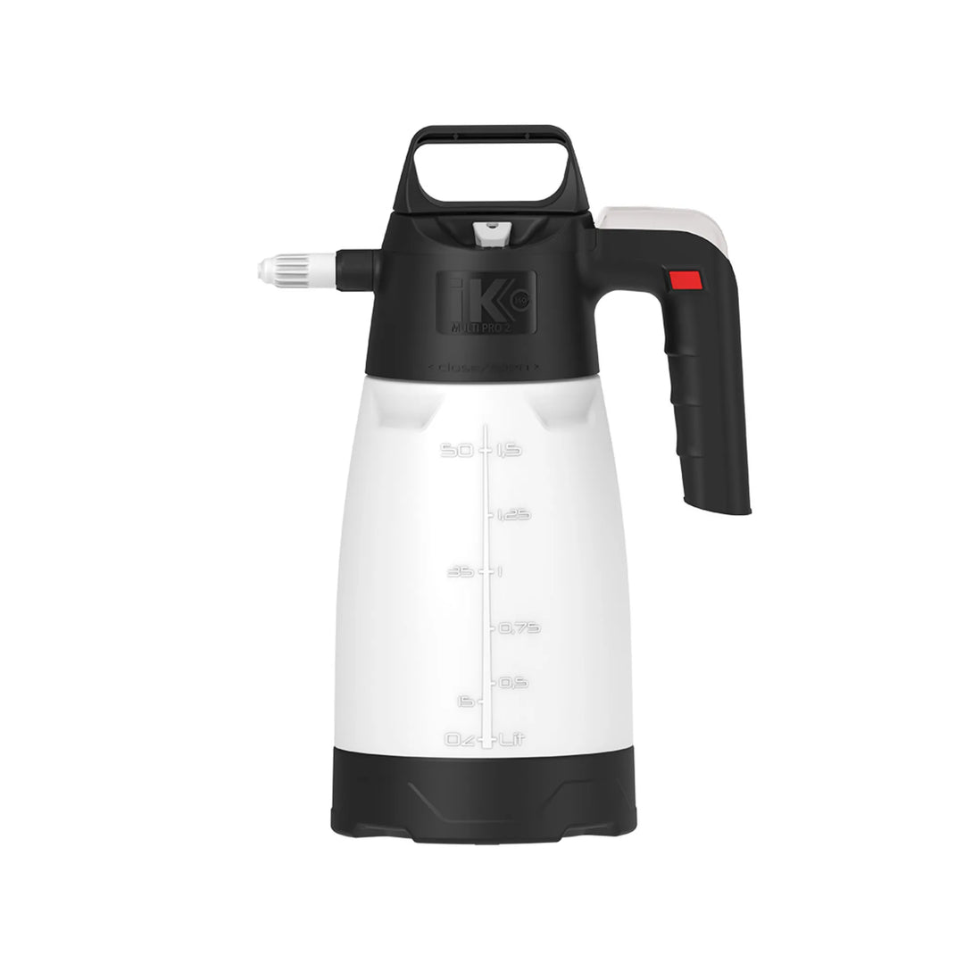 Pulverizador IK MULTI Pro 2 360º con alta resistencia química a ácidos y desinfectantes para control de plagas
