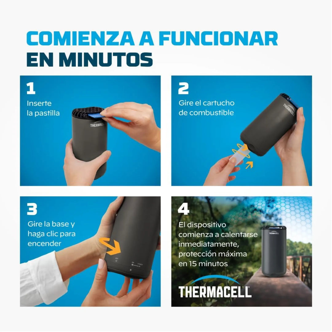 Pack Thermacell 120H Antimosquitos 30 Pastillas Repelentes + 10 Cartuchos Butano