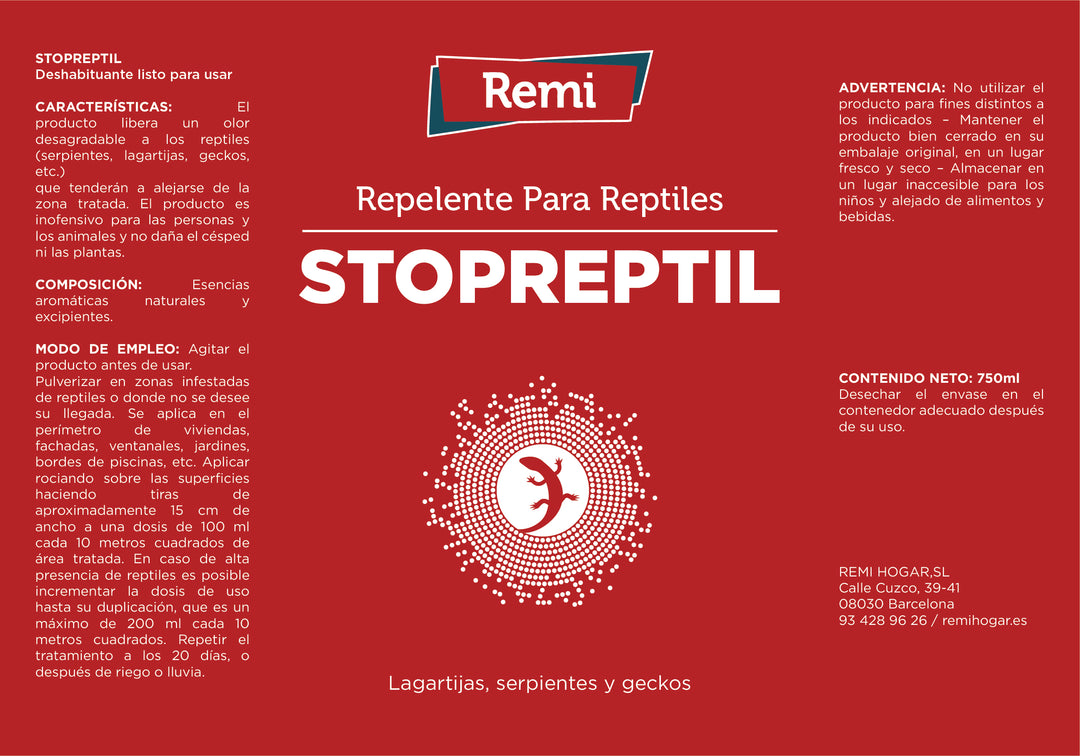 Remi - Repelente Reptiles Serpientes Lagartijas Salamanquesas